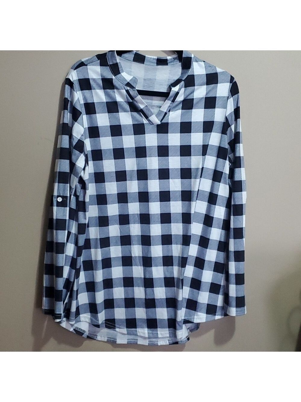 Plaid top size xl